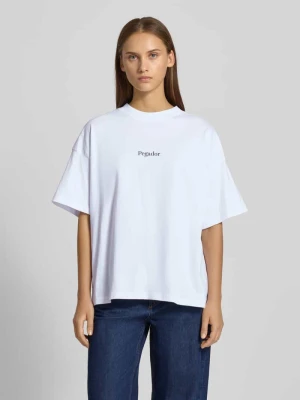T-shirt o kroju oversized z nadrukiem z logo model ‘Azana’ Pegador