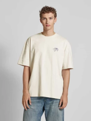 T-shirt o kroju oversized z nadrukiem z logo model ‘GORET’ Pegador