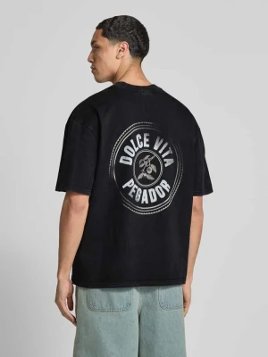 T-shirt o kroju oversized z nadrukiem z logo model ‘Nuevo’ Pegador