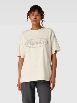 T-shirt o kroju oversized z nadrukiem z logo model ‘Omar’ Pegador