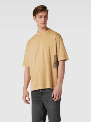 T-shirt o kroju oversized z nadrukiem z logo model ‘overdye’ Tom Tailor Denim