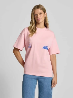 T-shirt o kroju oversized z nadrukiem z logo model ‘Oyster and Champange’ ANOTHER COTTON LAB