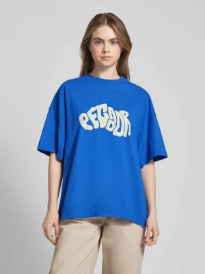 T-shirt o kroju oversized z nadrukiem z logo model ‘PALUMA’ Pegador