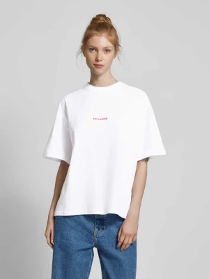 T-shirt o kroju oversized z nadrukiem z logo model ‘REYNA’ Pegador