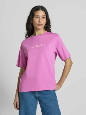Zdjęcie produktu T-shirt o kroju oversized z nadrukiem z logo model ‘VILJA’ Selected Femme