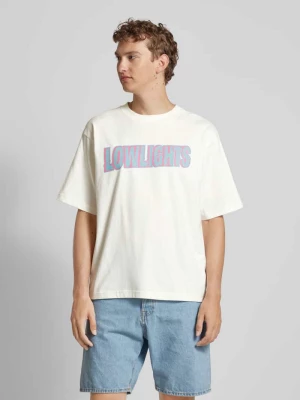 T-shirt o kroju oversized z nadrukiem z logo model ‘WAVES’ Low Lights Studios