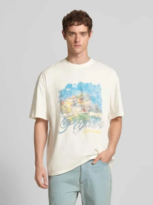T-shirt o kroju oversized z nadrukiem z logo Pegador