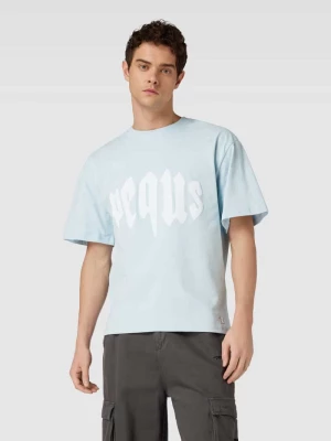 T-shirt o kroju oversized z nadrukiem z logo PEQUS