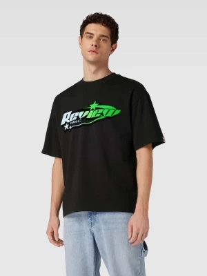 T-shirt o kroju oversized z nadrukiem z logo REVIEW