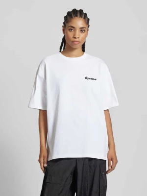 T-shirt o kroju oversized z nadrukiem z logo Review
