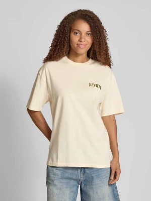 T-shirt o kroju oversized z nadrukiem z logo Review
