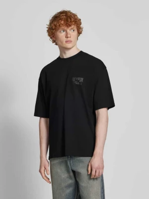 T-shirt o kroju oversized z nadrukiem z logo REVIEW