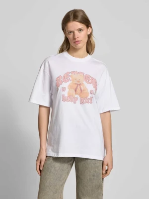 T-shirt o kroju oversized z nadrukiem z logo REVIEW