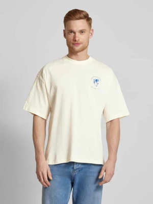T-shirt o kroju oversized z nadrukiem z logo Selected Homme