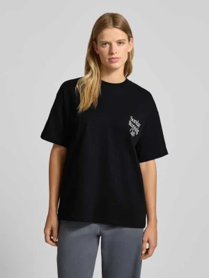 T-shirt o kroju oversized z nadrukiem z napisem i okrągłym dekoltem ANOTHER COTTON LAB