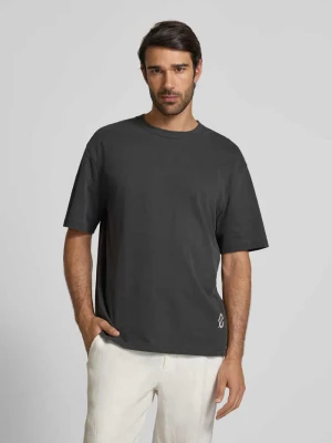T-shirt o kroju oversized z nadrukowanym motywem model ‘SWIRL’ Samsøe Samsøe