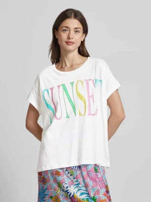 T-shirt o kroju oversized z nadrukowanym napisem milano italy
