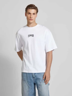 T-shirt o kroju oversized z okrągłym dekoltem REVIEW