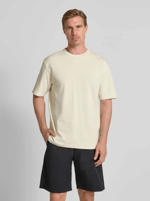 T-shirt o kroju oversized z okrągłym, prążkowanym dekoltem lindbergh