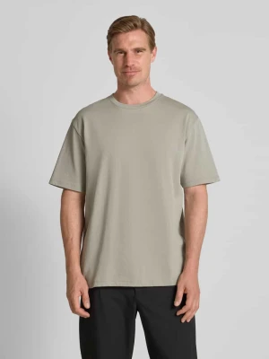 T-shirt o kroju oversized z okrągłym, prążkowanym dekoltem lindbergh