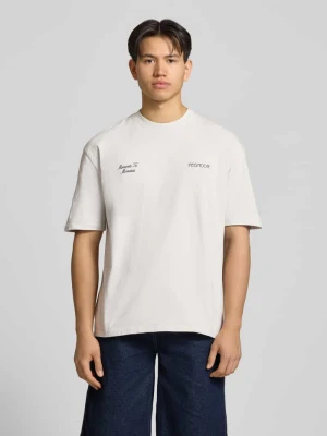 T-shirt o kroju oversized z rękawem o dł. 1/2 model 'Zernez' Pegador