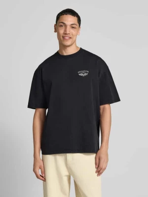 T-shirt o kroju oversized z wyhaftowanym logo model ‘Hamker’ Pegador