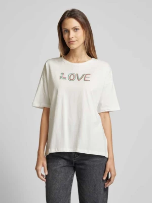 T-shirt o kroju oversized z wyhaftowanym napisem model ‘Koko’ Fransa