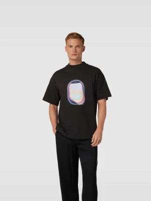 t-shirt o kroju oversized ze stójką Blue Sky Inn Czarny