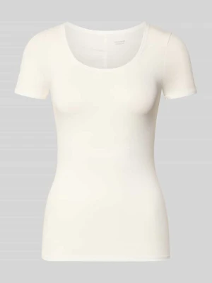 T-shirt o kroju personal fit z mieszanki bawełny i elastanu Schiesser