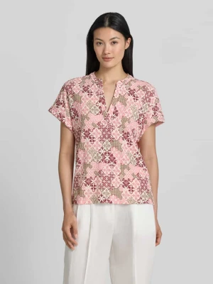 T-shirt o kroju regular fit o fakturze crinkle s.Oliver Mocnoróżowy