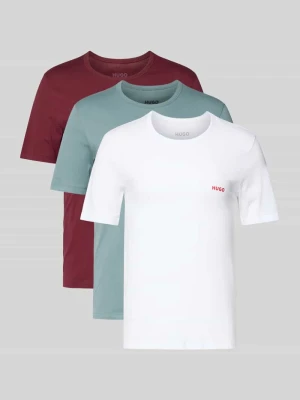 Zdjęcie produktu T-shirt o kroju regular fit w zestawie 3 szt. Hugo Ciemnoczerwony