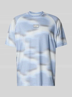 T-shirt o kroju regular fit z aplikacją z logo EA7 Emporio Armani