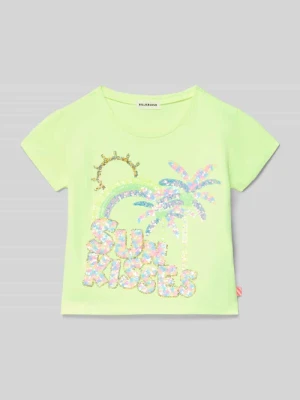 T-shirt o kroju regular fit z cekinowym obszyciem BILLIEBLUSH