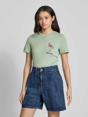 T-shirt o kroju regular fit z cekinowym obszyciem model ‘KITA’ Only