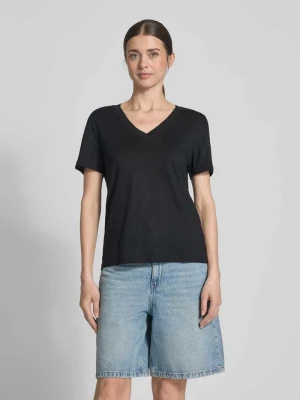 T-shirt o kroju regular fit z czystego lnu s.Oliver RED LABEL