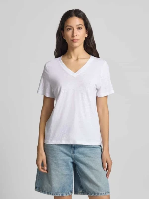 T-shirt o kroju regular fit z czystego lnu s.Oliver RED LABEL