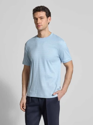 T-shirt o kroju regular fit z czystej Bawełna Model 'THOMSON' Boss Jasnoniebieski
