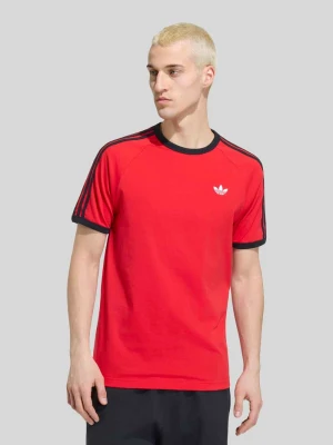 t-shirt o kroju regular fit z czystej bawełny adidas Originals Czerwony