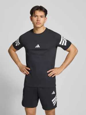t-shirt o kroju regular fit z czystej bawełny Adidas Czarny