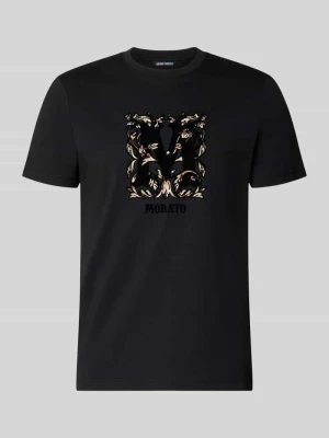 t-shirt o kroju regular fit z czystej bawełny Antony Morato Czarny