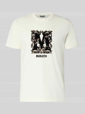 t-shirt o kroju regular fit z czystej bawełny Antony Morato Złamany biały