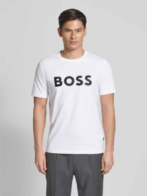 T-shirt o kroju regular fit z czystej bawełny Boss