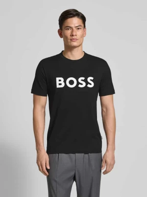 T-shirt o kroju regular fit z czystej bawełny Boss
