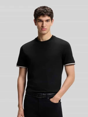 t-shirt o kroju regular fit z czystej bawełny Boss Czarny