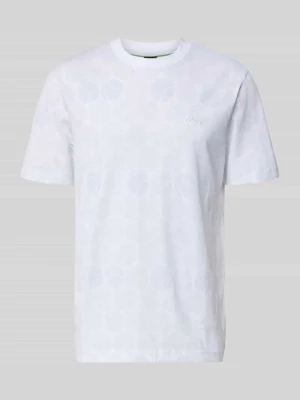 t-shirt o kroju regular fit z czystej bawełny Boss Biały