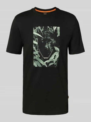 T-shirt o kroju regular fit z czystej bawełny Boss Orange