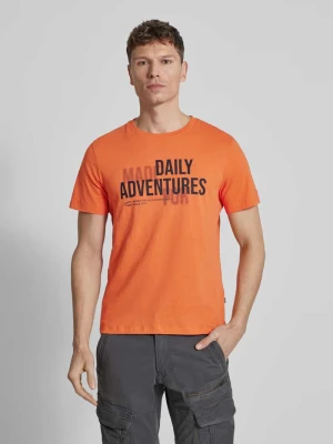 T-shirt o kroju regular fit z czystej bawełny camel active