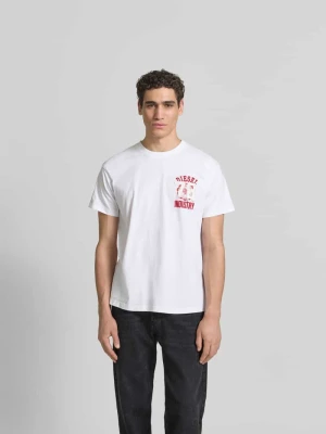 t-shirt o kroju regular fit z czystej bawełny Diesel Biały
