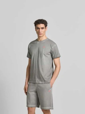 t-shirt o kroju regular fit z czystej bawełny Diesel Jasnoszary