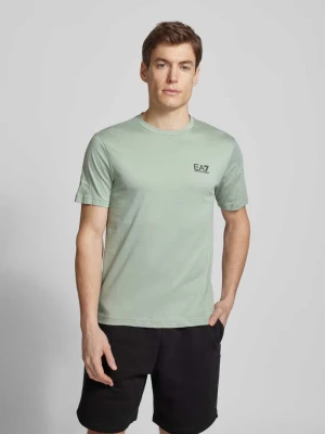 T-shirt o kroju regular fit z czystej bawełny EA7 Emporio Armani